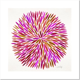 Pink Water Color Burst Posters and Art